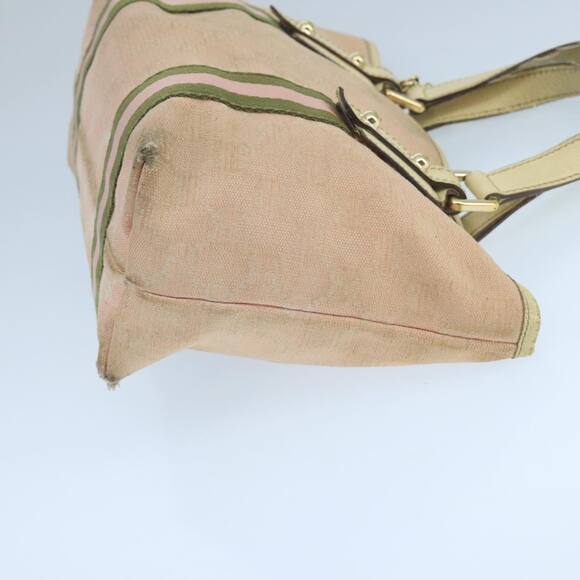 GUCCI GG Canvas Hand Bag Pink Cream Gold - Picture 4 of 12